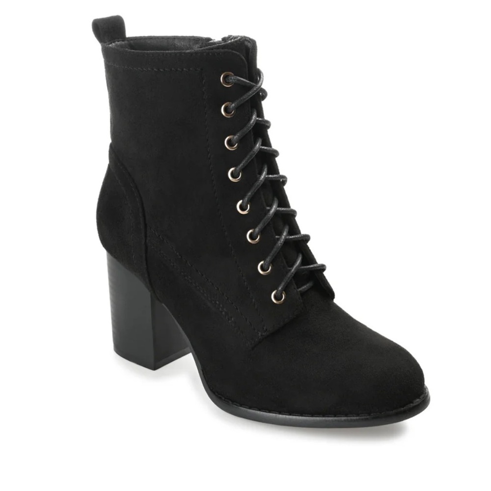 Women's Black Lace-Up Ankle Boots